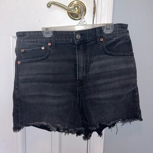 American Eagle Outfitters Women’s Stretch High Rise Denim Short in Black Size 10